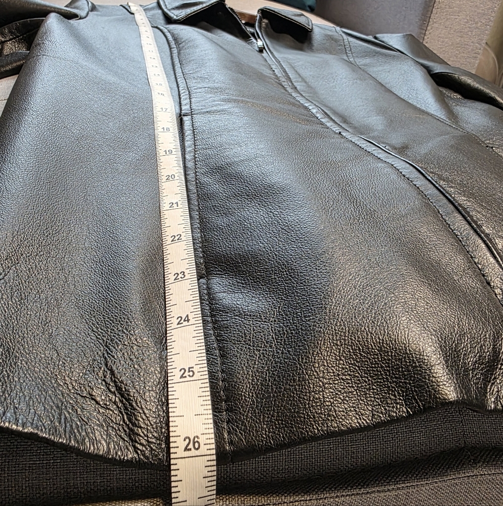 Dialogue Black Leather Zip-Up Jacket – Size M - Bikercore Y2K Style - Picture 17 of 17